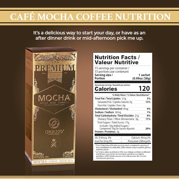 2 Boxes ORGANO Gourmet Cafe Mocha (30 sachets)