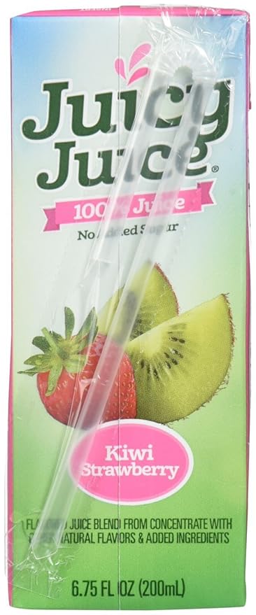 Juicy Juice Slim 8 Pack Kiwi Strawberry 6.75 Ounce Boxes (Pack of 4)