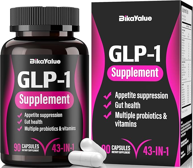GLP-1 Alternative Supplement with Akkermansia Probiotics 30 Billion Hops Green Tea Extract – Metabolism &amp Gut Health Digestive Wellness Support - 90 Capsules (30 Servings)