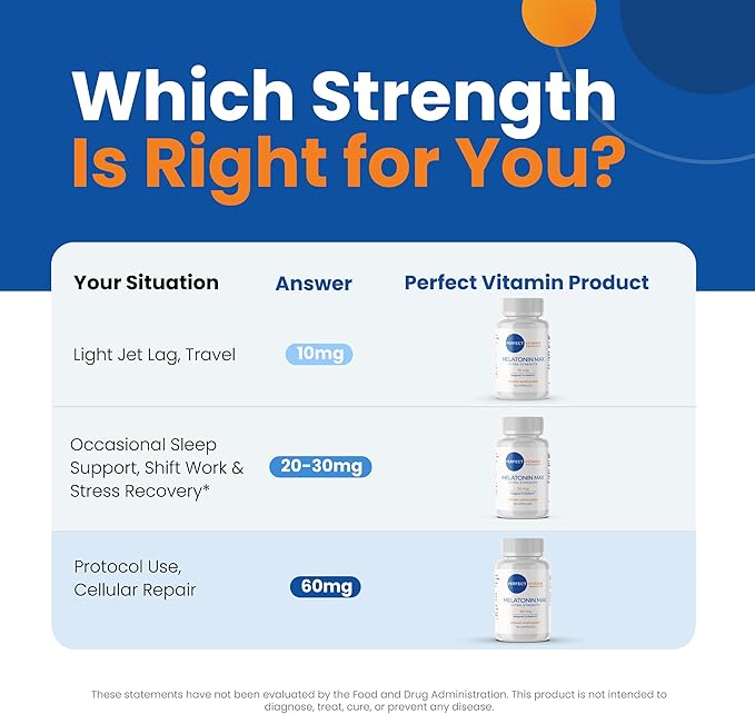 60mg Extra Strength Melatonin MAX - High Dosage Melatonin Vegan Non-GMO Gluten-Free (1-Pack)