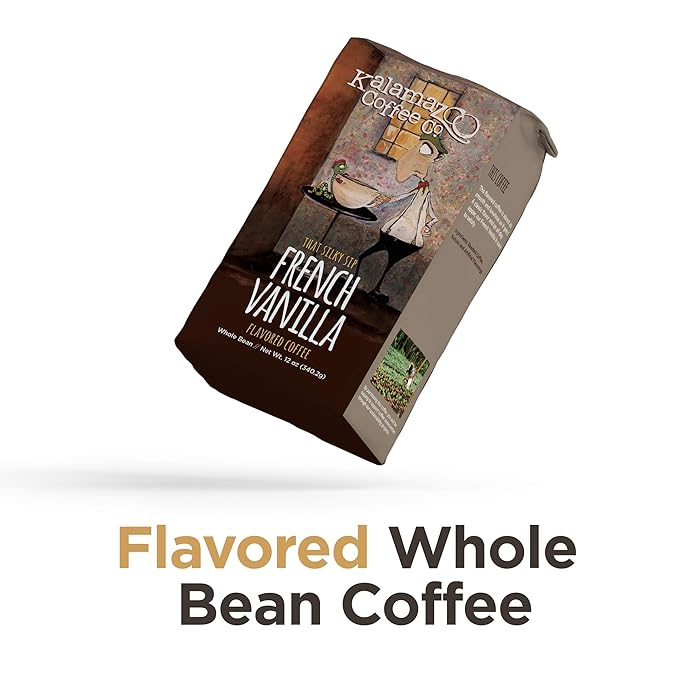 KALAMAZOO COFFEE COMPANY Whole Bean Flavored Coffee Variety Pack - Hazelnut French Vanilla &amp Maple Walnut | 12oz Bag (3 Pack)
