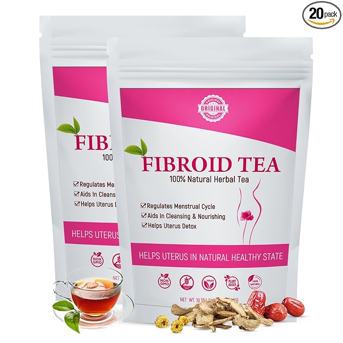 Laicuherb Fibroid Tea for Conception and Hormone Balance Pack of 2 Natural Fertility Herbal for Women Get Pragenant Fast Pregnancy Rose Tea for Uterus Cleanse and Detox