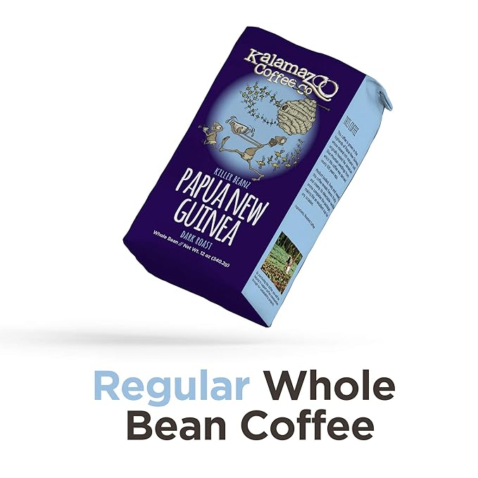 KALAMAZOO COFFEE COMPANY Whole Bean Coffee Variety Pack - Backpackers Blend Loretta &amp Papua New Guinea | 12oz Bag (3 Pack)