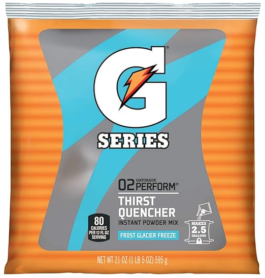 Gatorade Powdered Drink Mix Glacier Freeze 21 oz Packet 32 per Carton