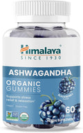 Himalaya Ashwagandha Organic Gummies KSM-66 Organic Ashwagandha to Help with Stress Relief Energy and Relaxation 60 Gummies with Delicious BlackBerry Flavor