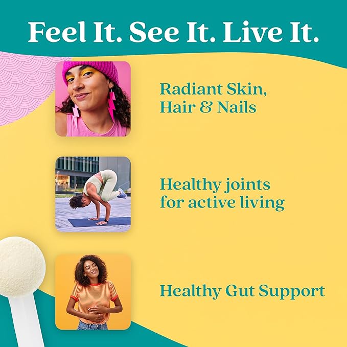 Further Food Lemon Collagen Peptides Powder - 100% Grass-Fed Hydrolyzed Type 1 &amp 3 20g of Collagen per Serving Supports Skin Hair Nails &amp Joints 10.5 Oz