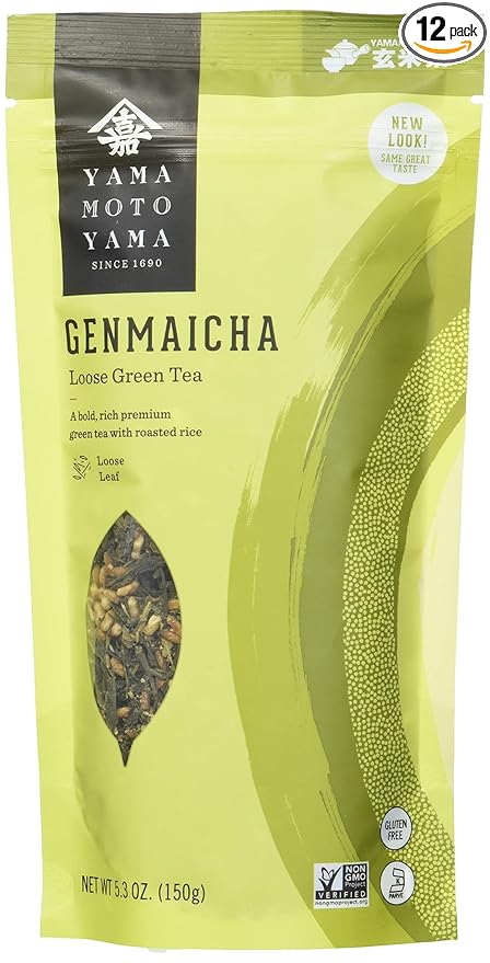 Yamamotoyama Genmai Cha Loose Green Tea 5.3oz (Pack of 12)