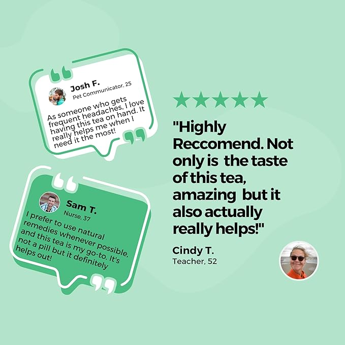 Tension and Relief Loose Leaf Tea w/ Peppermint Ginger Chamomile | Organic Herbal Tea | 2 oz (57 gram) | Decaf Vegan Healthy ZERO Caffeine Organic Herbs No Natural or Artificial Flavors Resea