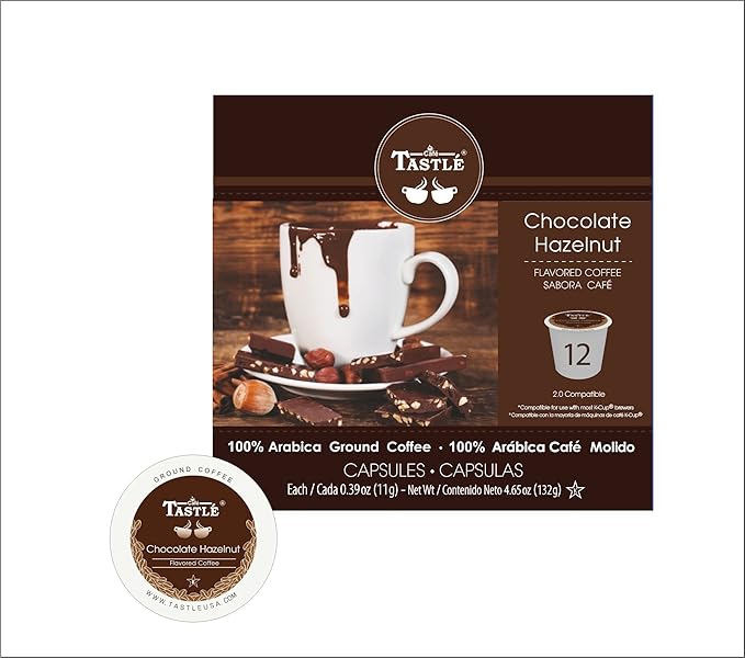 Cafe Tastlé Chocolate Hazelnut Single Serve Coffee 72 Count (Pack of 6)