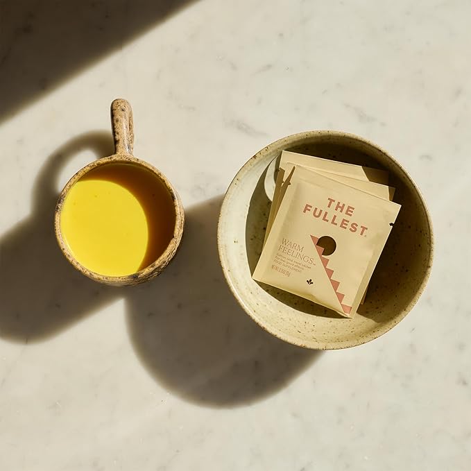 THE FULLEST - Saffron Latte 10 Single-Serving Sachets - Saffron Cardamom and Coconut Milk Based Wellness Powder for Mood and Sleep Support Sugar-Free Vegan and Gluten-Free