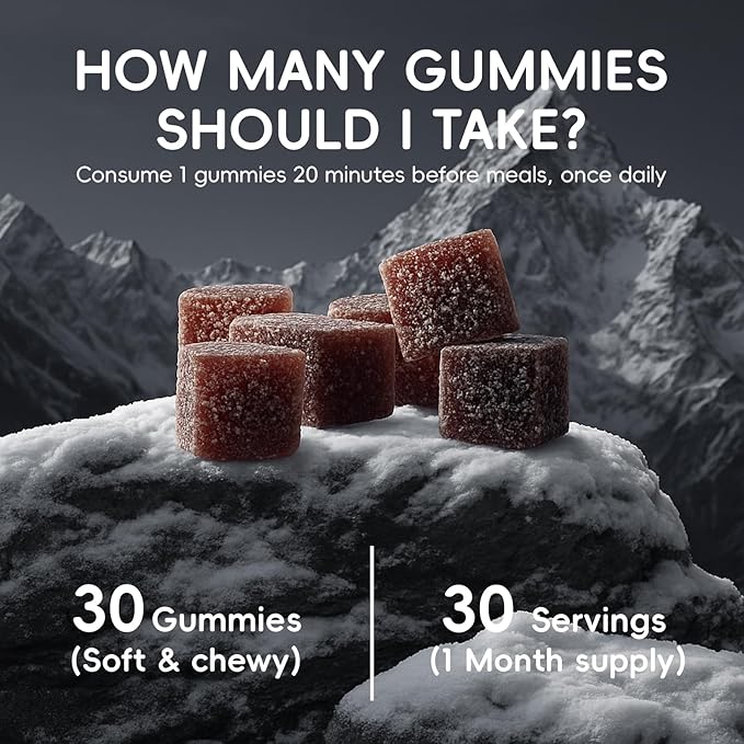 Alpha Gummies for Men with Shilajit Sea Moss Ashwagandha Manuka Honey + 22 in 1 Ingredients All Natural Support Overall Health &amp Wellness Advanced Formula 30 Gummies (1)