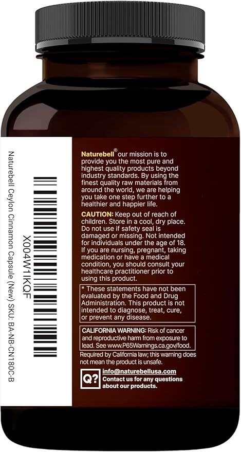 NatureBell 2 Pack Ceylon Cinnamon with Bitter Melon 240 Capsules | Made with Organic Sri Lanka Ceylon Cinnamon and Organic Bitter Melon | Non-GMO cGMP Certified