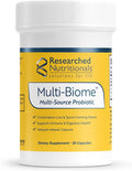 Researched Nutritionals Multi-Biome - Dual-Action Probiotics for Women &amp Men - Spore + Live Strain Formula with Delayed-Release Capsules for Gut Health Histamine &amp Immune Support (30 ct)