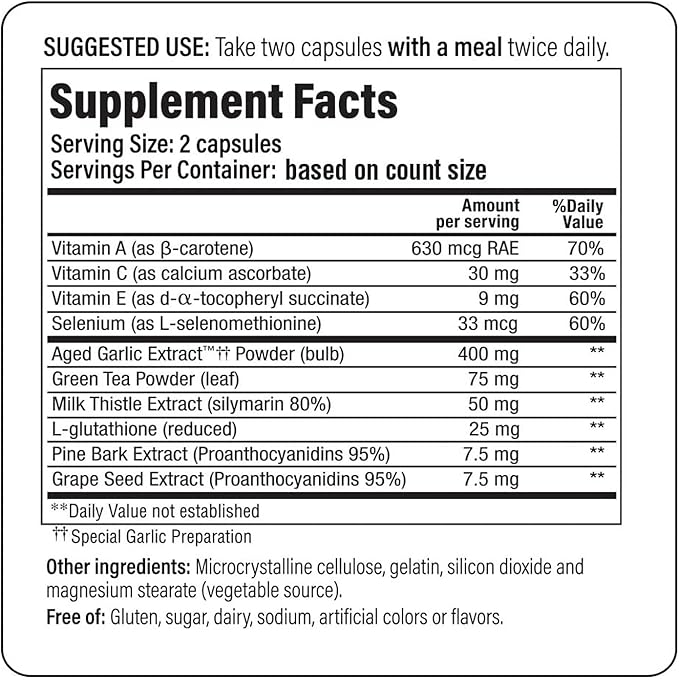 Kyolic Aged Garlic Extract Formula 105 Detox &amp Anti-Aging* 200 Capsules