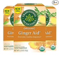Traditional Medicinals Organic Ginger Aid Herbal Tea Promotes Healthy Digestion (Pack of 3) - 48 Tea Bags Total