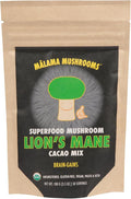 Malama Organic Mushroom Hot Cacao Mix Lion's Mane Mushroom Powder with Fair Trade Cacao for Focus Memory &amp Immune Support – Vegan Superfood Non GMO 3.5 oz (50 Servings)