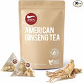Zen Ginseng Tea 30 ct Triangle Teabags. American Ginseng Tea 花旗参三角茶包 Boosts Body Energy Immunity and Stamina.