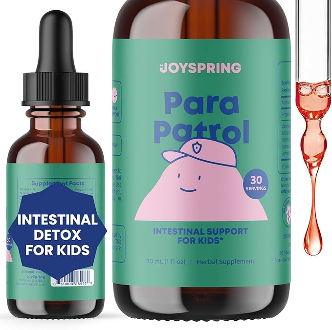 JoySpring Kids Bedtime Routine for Sleep &amp Gut Support – Liquid Melatonin + Herbal Digestive Support Drops for Toddlers &amp Kids – Evening Wellness System