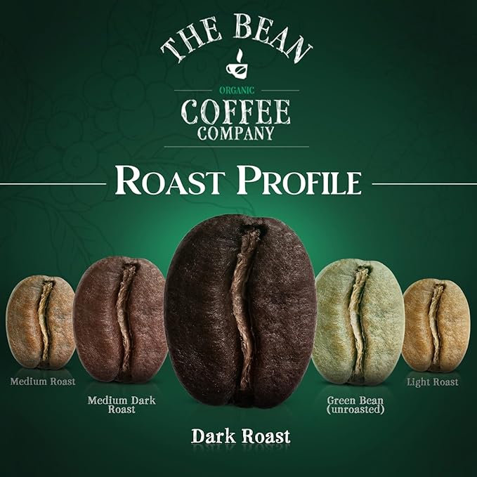 The Bean Organic Coffee Company Il Chicco (Traditional Italian Roast) Dark Roast Ground Coffee 16-Ounce BagCafé molido tostado organico
