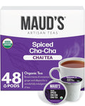 Maud's Organic Chai Tea Pods 48 ct Single Serve Tea Pods – 100% Gourmet Blended Tea Leaves Compatible with Keurig K Cups Maker
