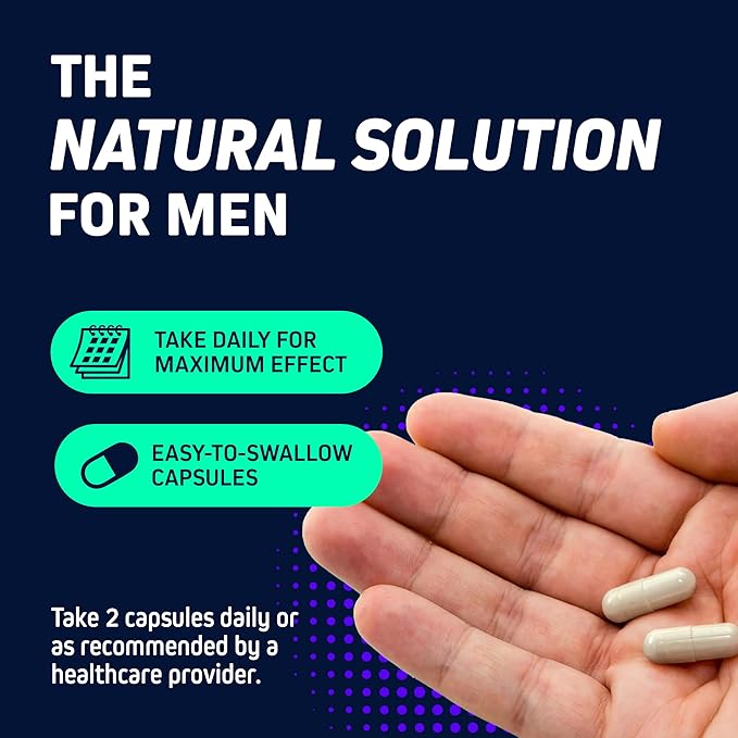 Dual Prostate &amp Hair Support for Men – Saw Palmetto Beta-Sitosterol Pumpkin Seed – Promotes Urinary Health &amp Natural DHT Blocking – 120 Capsules