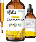 Wild &amp Organic Chamomile Flowers Tincture - Calming Supplement for Relaxation - Chamomile Extract Liquid Drops - Vegan Sugar &amp Alcohol-Free - 4 fl oz