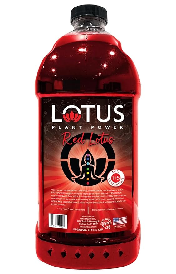 Lotus Energy Drink Concentrate 64 fl oz (White &amp Red) Pack of 2
