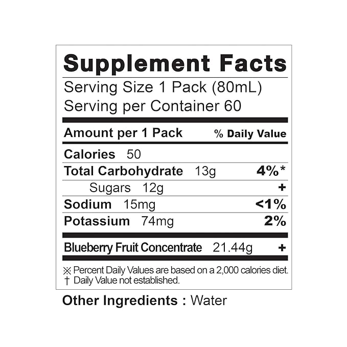 Blueberry 100 Juice (Pack of 60)