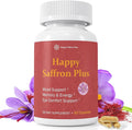 Saffron Supplement for Mood Focus Energy Support Organic Saffron Extract with Curcumin &amp Zinc High Absorption 90 Vegan Capsules