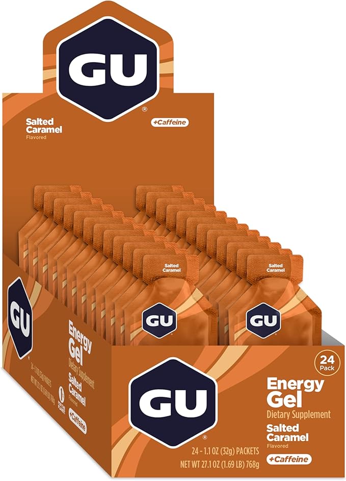 GU Energy Original Sports Nutrition Energy Gel Salted Caramel 24 Count