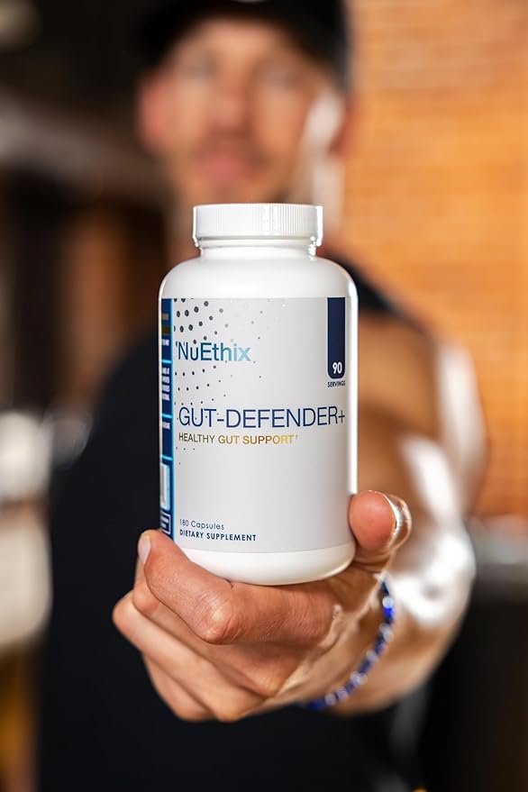 NuEthix Formulations Gut Defender+ Microbiome Balance Dietary Supplement 180 Capsules 90 Servings