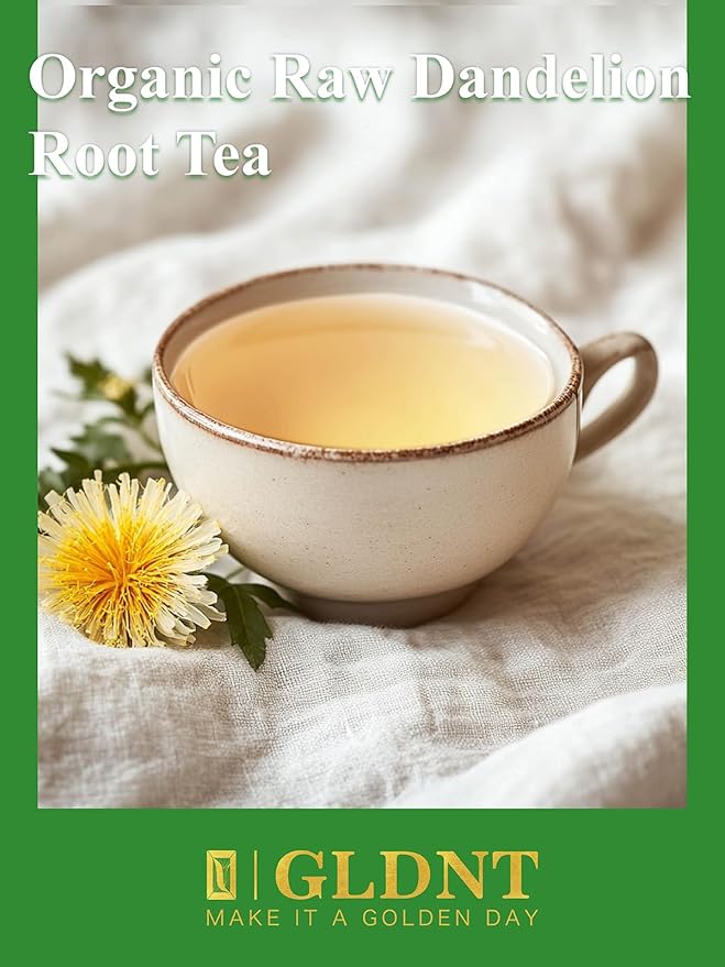 GLDNT Organic Dandelion Root Tea 16oz Premium Organic Raw Dandelion Root Tea Loose Leaf Smooth &amp Earthy Taste Caffeine Free Cut &amp Sifted