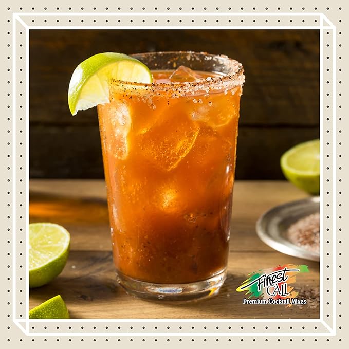 Finest Call Premium Michelada Drink Mix 1 Liter Bottle (33.8 Fl Oz) Pack of 6