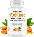 Biorootlabs Turmeric Curcumin | Pure Turmeric Curcumin Supplement 1000mg | 95% Curcuminoids with Bee Propolis Ginger MCT Oil Fat Soluble Vitamin C &amp Black Pepper 120 Capsules (1)
