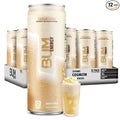 BUM Sugar-Free Energy Drink Cream Soda - Lightly Carbonated &amp No Artificial Colors Natural Caffeine &amp Citicoline for Energy &amp Focus Brain Boost &amp Workout Sports Beverage - 12 oz Pa
