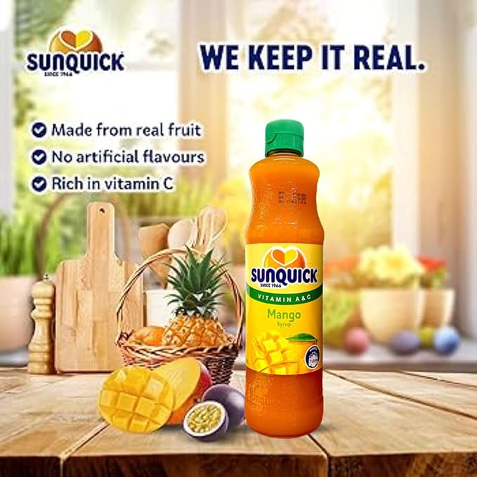 Sunquick Concentrate Mango Juice (Pack of 1 x 700ml Bottle) Enjoy the natural goodness of mangoes ...