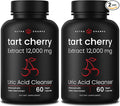 NutraChamps Organic Tart Cherry Extract Capsules 12000mg - Made from Montmorency Tart Cherry Concentrate Celery Seed &amp Bilberry - Uric Acid Cleanse &amp Joint Support - Vegan Capsules (Pack of