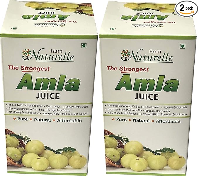 Strong Amla/Gooseberry Herbal Juice - 100 % Natural 400 ML X 2
