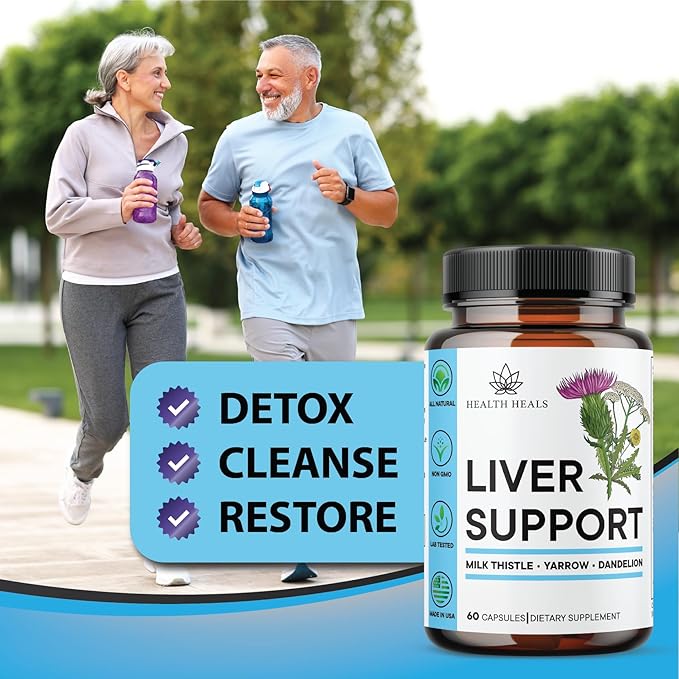 Liver Cleanse &amp Repair Formula - Herbal Liver Support Supplement with Milk Thistle Dandelion Root Turmeric Artichoke Extract for Liver Health - 180 Count