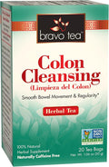 Bravo Tea Colon Cleansing Herbal Tea Caffeine Free 20 Tea Bags 6 Count