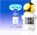 Melatonin Inhaler Sleep Aid Combo Golden|Includes 15 Capsules &amp 1 Reusable Inhaler Fast-Acting with Advanced Absorption|0.4mg Low Dose Zero-Sugar|Wake RefreshedPortableNon-Habit Forming