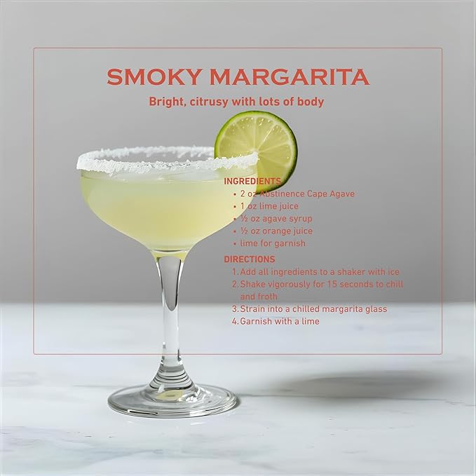 Abstinence Cape Agave Non-Alcoholic Mezcal Alternative Smoky Botanical Inspired Premium Zero-Proof Spirit 750ml