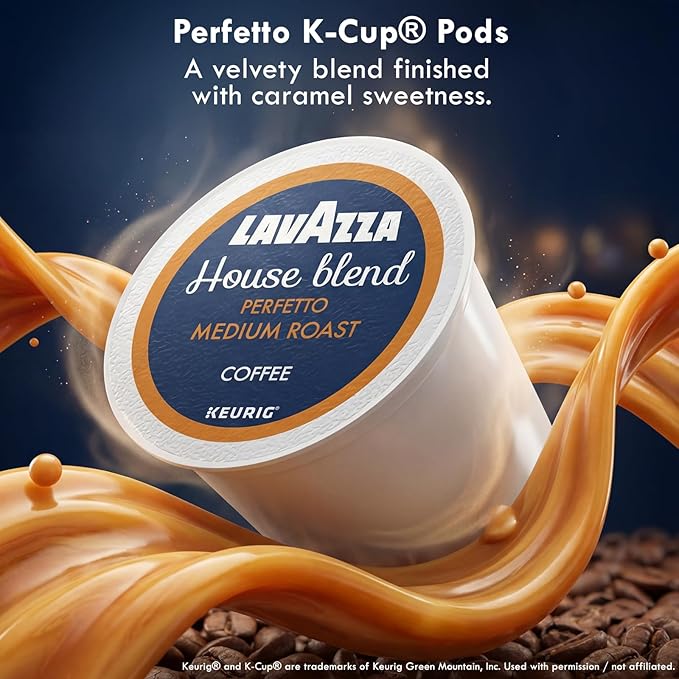 Lavazza K-Cup Coffee Pods Variety Bundle for Keurig Brewers – Light &amp Medium Roast Single-Serve K-Cup Coffee Pods 40 Count Assorted Flavors (20 Dolcevita Classico &amp 20 House Blend Perfetto)