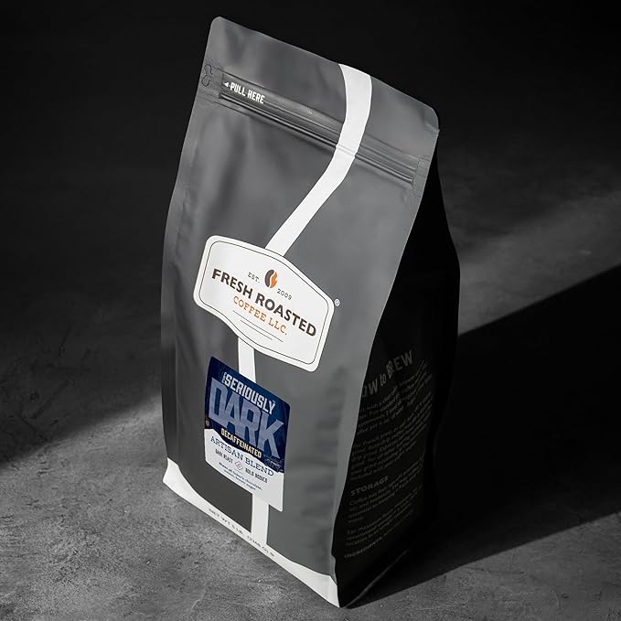 Fresh Roasted CoffeeSeriously Dark Decaf Artisan Blend5 lb Dark Roast Kosher Whole Bean
