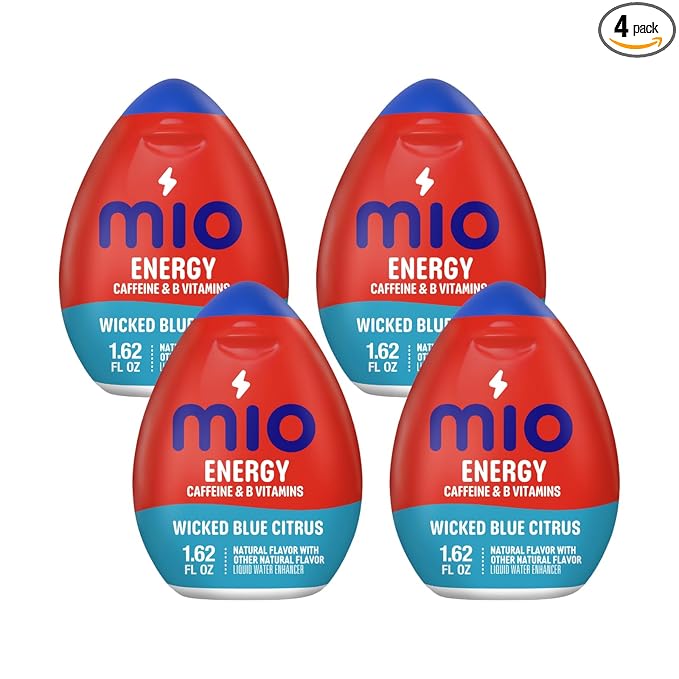 Mio Energy Liquid Water Enhancer Wicked Blue Citrus 1.62 OZ 4-Pack
