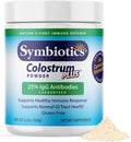 Symbiotics Colostrum Plus Powder 6.3 oz - Immune &amp Muscle Recovery Support 25% IgG Immunoglobulins Gut Health &amp Training Resilience Unflavored Gluten Free - 6.3 oz