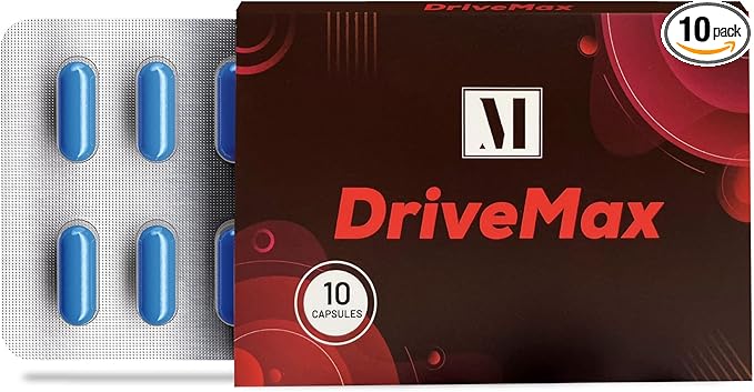 DriveMax Sports Nutrition Supplement | Daily Energy &amp Wellness Support for Active Lifestyles | Botanical Formula with Maca Root Panax Ginseng &amp Tongkat Ali | Travel-Friendly 10 Count Pack