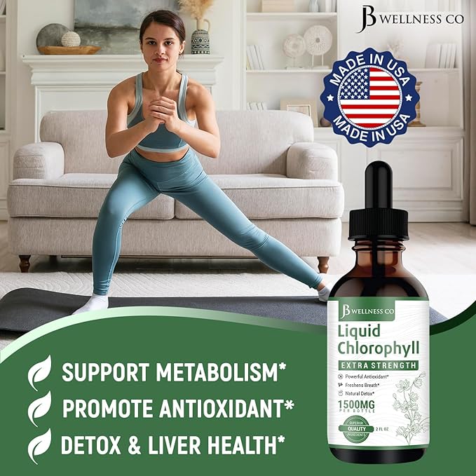 [2-Pack] Liquid Chlorophyll Drops - All-Natural Concentrate – Immune System Support Energy Booster and Digestion – from Mulberry Leaves - 240 Servings - [2-Pack]