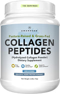 AMANDEAN Collagen Peptides Powder 1kg. Grass-Fed Enzymatically Hydrolyzed Type 1 &amp 3. Agglomerated Easy to Mix Unflavored Non-GMO. Protein with 18 Amino Acids for Healthy Skin Hair Nails.
