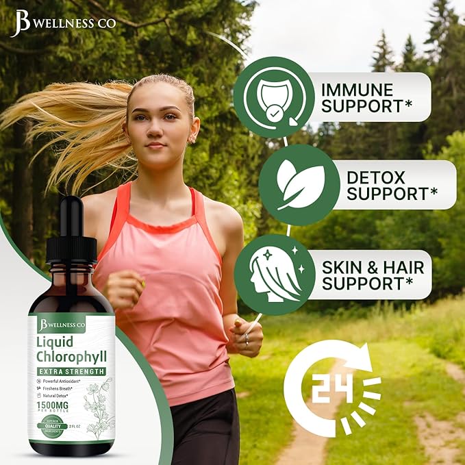 [2-Pack] Liquid Chlorophyll Drops - All-Natural Concentrate – Immune System Support Energy Booster and Digestion – from Mulberry Leaves - 240 Servings - [2-Pack]
